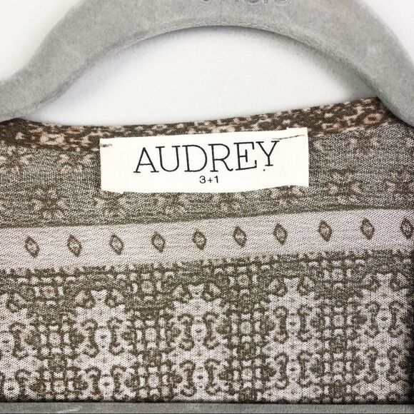 AUDREY 3+1 | Boho Duster Kimono Green Tan Medium - Picture 4 of 8